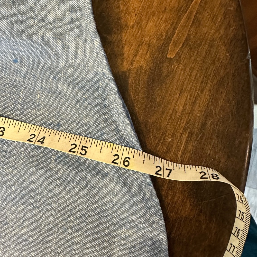 Murano Baird Mcnutt Linen Light Blue Button Shirt - Picture 4 of 5